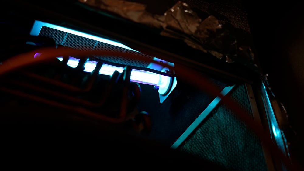 UV light installed inside an HVAC system