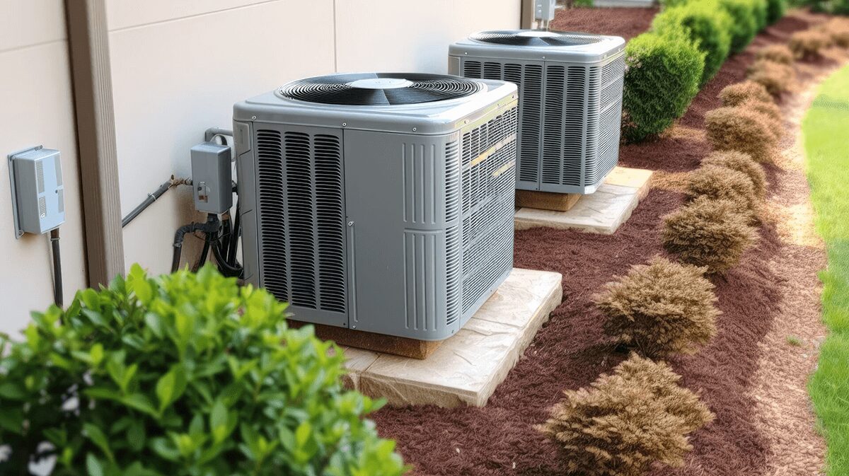Outdoor HVAC unit showcasing energy-efficient upgrades by A#1 Air Conditioning & Plumbing.